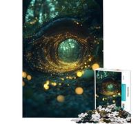 Jigsaw Puzzles1000 Pieces Surrealism Portal of The Fireflies Fireflies Poster Difficult And Challenge Family Activities Relax Games for And 14 Years And over (50x75cm)