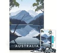 Jigsaw Puzzles1000 Pieces Tasmanian Wilderness Landscape Premium Cut Play Mind Exercise Toy Peace Fun Time Birthday Fun Gift (38x52cm)