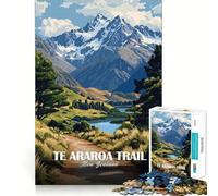 Jigsaw Puzzles1000 Pieces Te Araroa Trail, New Zealand Landscape Clean Cut Piece Cognitive Skill Toy Calm Time Fun Christmas Art Display (50x75cm)