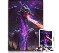 Jigsaw Puzzles1000 Pieces The Cosmic Dragon King Great for Cozy Indoor Downtime Durable Precision Interlock Play Toy Size 50x75cm