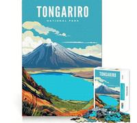 Jigsaw Puzzles1000 Pieces Tongariro National Park Clean Cut Piece Cognitive Skill Toy Calm Time Fun Christmas Art Display (38x52cm)