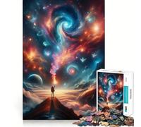Jigsaw Puzzles1000 Pieces Touching The Cosmos Premium Cut Play Mind Exercise Toy Peace Fun Time Birthday Fun Gift (50x75cm)