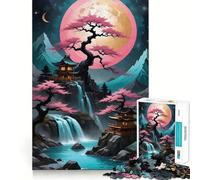 Jigsaw Puzzles1000 Pieces Traditional Chinese Clean Cut Piece Cognitive Skill Toy Calm Time Fun Christmas Art Display (50x75cm)