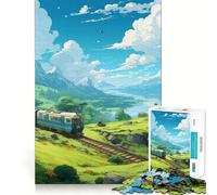 Jigsaw Puzzles1000 Pieces Tranquil Journey Anime Premium Cut Play Mind Exercise Toy Peace Fun Time Birthday Fun Gift (38x52cm)