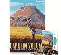 Jigsaw Puzzles1000 Pieces Travel to Capulin Volcano Premium Cut Play Mind Exercise Toy Peace Fun Time Birthday Fun Gift (50x75cm)