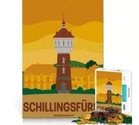 Jigsaw Puzzles1000 Pieces Travel to Germany Premium Cut Play Mind Exercise Toy Peace Fun Time Birthday Fun Gift (50x75cm)