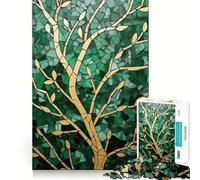 Jigsaw Puzzles1000 Pieces Tree Mosaic Kentsugi Art Premium Cut Play Mind Exercise Toy Peace Fun Time Birthday Fun Gift(38x26cm)