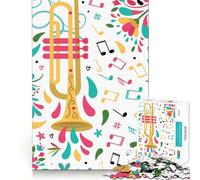Jigsaw Puzzles1000 Pieces Trumpet Orchestra Player Premium Cut Play Mind Exercise Toy Peace Fun Time Birthday Fun Gift (50x75cm)
