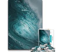 Jigsaw Puzzles1000 Pieces Turquoise Ocean Wave A Work of Art Art Work Gift for And from 14 Years And over 50x75cm