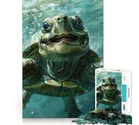 Jigsaw Puzzles1000 Pieces Turtle Sea Premium Cut Play Mind Exercise Toy Peace Fun Time Birthday Fun Gift(38x26cm)