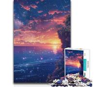 Jigsaw Puzzles1000 Pieces Twilight Cliff Views Analysis And Logic Relax Games for And from 14 Years And over 38x26cm
