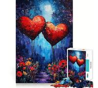 Jigsaw Puzzles1000 Pieces Two Hearts in The Night Premium Cut Play Mind Exercise Toy Peace Fun Time Birthday Fun Gift (50x75cm)