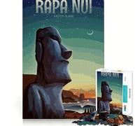 Jigsaw Puzzles1000 Pieces Visit to Papa Nui Premium Cut Play Mind Exercise Toy Peace Fun Time Birthday Fun Gift (38x52cm)