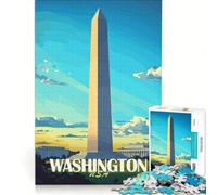 Jigsaw Puzzles1000 Pieces Washington D.C. Monument Hands-on Game Fun at Home Activities Suitable for Desktop Decoration 38x52cm