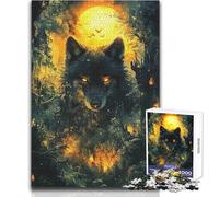 Jigsaw Puzzles1000 Pieces Wolf in The Forest Difficult Challenge Impossible Game Suitable for Ages 14 And Up (size 38x52cm)