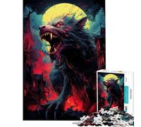 Jigsaw Puzzles1000 Pieces Wolf of Saint Luna Challenging To Complete Perfect Decoration Brain Teaser Game for And 14 Years And over (38x26cm)