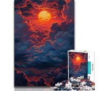 Jigsaw Red Clouds And The Sun Jigsaw Puzzles for Teenagers 1000,Learning Educational Toys Family Games Enhance Love between Couples (50x75cm)