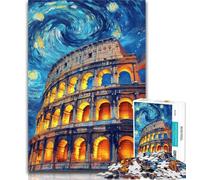 Jigsaw Roman Colosseum at Night 1000 Pieces Jigsaw Puzzle for Adults& Teens,Educational Game for Birthday, Chrismas for Ages 14+ 50x75cm