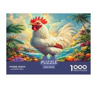 Jigsaw Rooster 1000 Pieces Challenge Toy for Adults,Colorful Tropical Scene Impossible Jigsaw Puzzles 1000 Pieces Educational Game 70x50cm/1000pcs