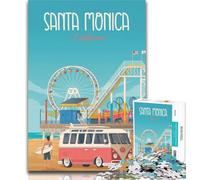 Jigsaw Santa Monica California Jigsaw Puzzles for Adults 1000,Toys Educational Games Stress Relieving Unique Home Decor And Gifts 26x38cm