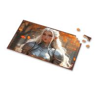 Jigsaw Silver-Haired Warrior Amidst Autumn Leaves Picture Puzzle 1000 Piece Puzzles Toddler Puzzles(1000PCS)