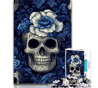 Jigsaw Skeleton Art Puzzles for Adults 1000 Pieces,Artistic Wall Decor & Birthday Gift Idea for Friends, Home Office (50x75cm)