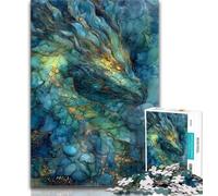 Jigsaw Stained Glass Dragon 1000 Piece Jigsaw Puzzle for Adults And Teenagers,Decompressing Intellectual Educational Toy Birthday Present, Gifts 50x75cm