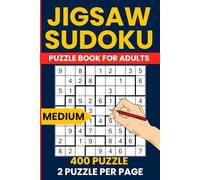 Jigsaw Sudoku Puzzle Book - 400 Medium Irregular Sudoku Puzzles: Challenging Logic Puzzle Book for Adults - 2 Puzzles Per Page