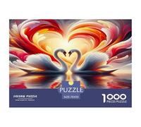 Jigsaw Swan 1000 Piece Challenge Toy for Adults, Dreamy Light And Shadow Lake Impossible Jigsaw Puzzles 1000 Piece Educational Game Puzzle Gifts 70x50cm/1000pcs