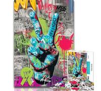 Jigsaw The Yeah Gesture Jigsaws Puzzles 1000 Pieces for Adults Gifts,for Educational Game Challenge Toy Unique Home Decor And Gifts 26x38cm
