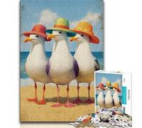 Jigsaw Three Seagulls Jigsaw Puzzles for Teenagers 1000 Piece,Educational Games Home Decoration Deal As Gifts for The Whole Family (50x75cm)