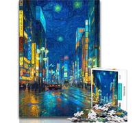 Jigsaw Tokyo Cityscape 1000 Piece Jigsaw Puzzles for Adults,Stress Reliever Difficult Challenge Enhance Love between Couples 50x75cm