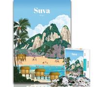 Jigsaw Travel to Fiji Jigsaw Puzzles 1000 Pieces for Adults Teens,is Ideal As A Gift for The Whole Family Suitable for And 14 75x50cm