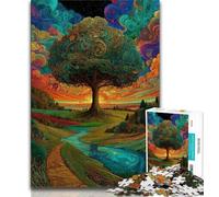 Jigsaw Tree of Life Jigsaw Puzzles for Teenagers 1000 Piece,Educational Games Home Decoration Deal As Gifts for The Whole Family (50x75cm)