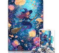 Jigsaw Undersea Witch 1000 Piece Jigsaw Puzzles for Adults & Teens,Learning Educational Toy for Is Ideal As A Gift for The Whole Family 50x75cm