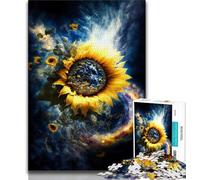 Jigsaw Universe Sunflower 1000 Piece Jigsaw Puzzle for Adults And Teenagers,Family Entertainment Toys Is Ideal As A Gift for The Whole Family 26x38cm