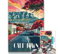 Jigsaw Vibrant Cape Town Streets Jigsaw Puzzles for Teenagers 1000 Pieces,for Educational Game Challenge Toy Unique Home Decor And Gifts 26x38cm