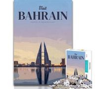 Jigsaw Visit Bahrain Jigsaw Puzzles for Teenagers 1000 Pieces,for Educational Game Challenge Toy Unique Home Decor And Gifts 26x38cm