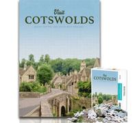 Jigsaw Visit Cotswolds Jigsaw Puzzles 1000 Pieces for Adults Teens,is Ideal As A Gift for The Whole Family Suitable for And 14 75x50cm