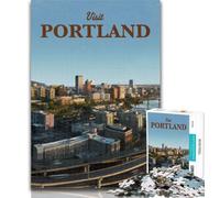 Jigsaw Visit Portland Jigsaw Puzzles for Teenagers 1000 Pieces,for Educational Game Challenge Toy Unique Home Decor And Gifts 75x50cm