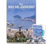 Jigsaw Visit Rio De Janeiro Jigsaw Puzzles for Adults 1000,Toys Educational Games Stress Relieving Unique Home Decor And Gifts 75x50cm