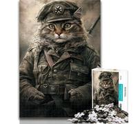 Jigsaw Warrior Cat Jigsaw Puzzle 1000 Pieces for Adults,Decompressing Intellectual Educational Toy Great Gifts And Toys 50x75cm