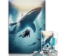 Jigsaw Whale Shark Jigsaw Puzzles for Teenagers 1000 Pieces,for Educational Game Challenge Toy Unique Home Decor And Gifts (26x38cm)