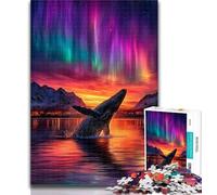 Jigsaw Whales at Sunset Jigsaws Puzzles 1000 Pieces for Teenagers Gifts,Fun Activity for Home, Rainy Days Toys, Birthday Gifts 26x38cm