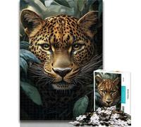 Jigsaw Wild Leopard Jigsaw Puzzles for Teenagers 1000 Piece,Educational Games Home Decoration Deal As Gifts for The Whole Family 50x75cm