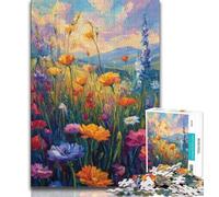 Jigsaw Wildflower Summer Jigsaws Puzzles 1000 Pieces for Adults Gifts,Fun Activity for Home, Rainy Days Toys, Birthday Gifts 75x50cm