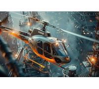 Jigsaw Wooden Puzzle 1000 Pieces A Helicopter with The Word air Jigsaw Puzzles Challenging Game Home Decor Birthday Party Gift Toy for Adults