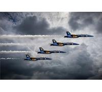 Jigsaw Wooden Puzzle 1000 Pieces Blue Angels Flight Squadron and Fighter Plane Jigsaw Puzzle for Adults Fun Challenging Educational Gift Art