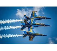 Jigsaw Wooden Puzzles 1000 Pieces - Blue Angels Flight Squadron and Fighter Plane Puzzles for Adults Teens - Wooden Puzzle for Kids Challenging Puzzle Games Toys Gifts -Relaxing Artwork Decor