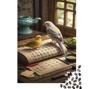 Jigsaw Zebra Finch 1000 Pieces Challenge Toy for Adults, Books Impossible Jigsaw Puzzles 1000 Piece Educational Games Puzzle Gifts 1000pcs (75x50cm)